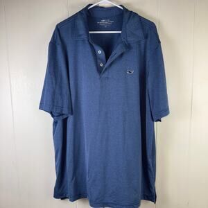 Vineyard Vines Shirt Mens XLarge OTG Blue Stripe On‎ The Go Sankaty Golf Polo